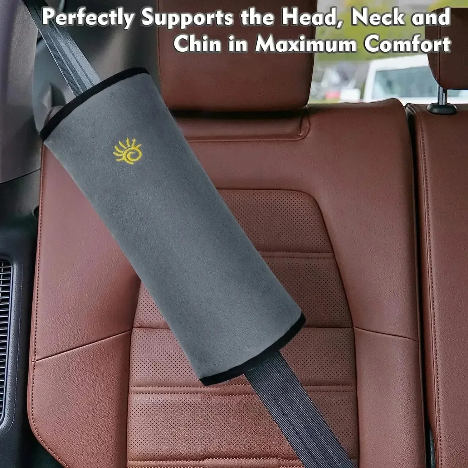 Kids Seatbelt Pillow & Cushion Pad Soft Car Seat Strap Cover for Comfy Rides