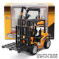 Alloy Construction Forklift & Crane Toy – Lights, Sound & Retro Motion Vehicle