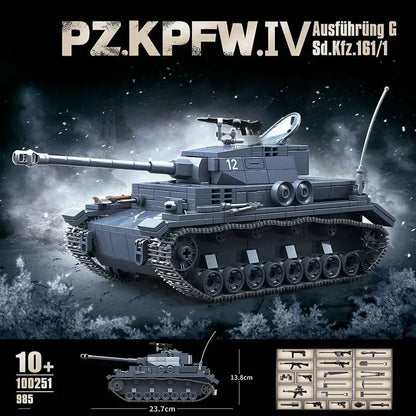 WW2 Heavy Tank Building Blocks – Military Tiger, KV & IS Tank Brick Model Set