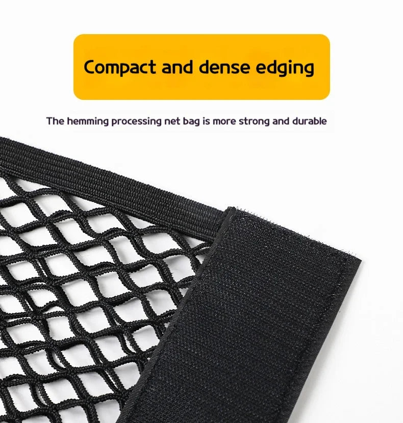 Luggage Storages Car Trunk Storage Bag Double Stretch Velcro Car Storage Net Bag Mesh Storages Net Bag Car Net - Zecs shopping