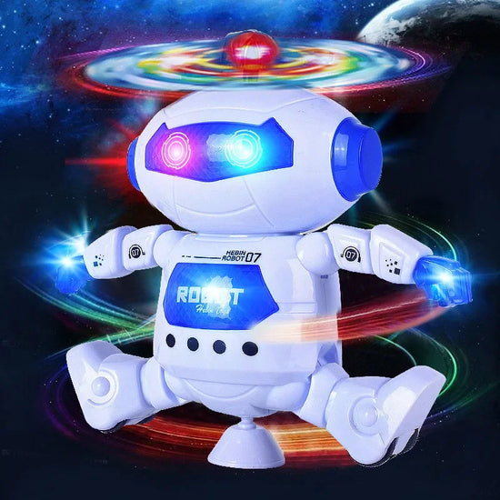 Kids Dancing Music Robot Toy – LED Light Walking Interactive Robot for Boys &amp; Girls