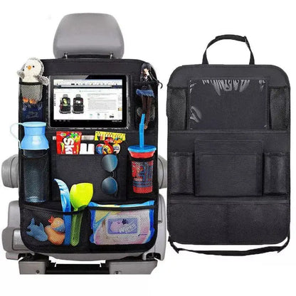 Car Backseat Organizer with Tablet Holder – Multi-Pocket Storage for Kids & Road Trips