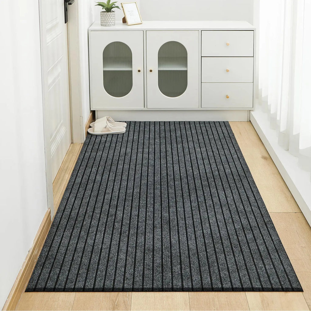 Modern Minimalist Square Floor Mat - Durable, Stain/Fade Resistant, Non-Slip Rubber Backing, Machine Washable for Indoor/Outdoor - Zecs shopping