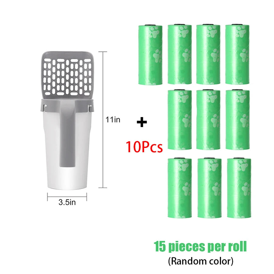 One piece cat litter scoop set, cat poop scoop set, pet toilet pick up, detachable and portable installation - Zecs shopping