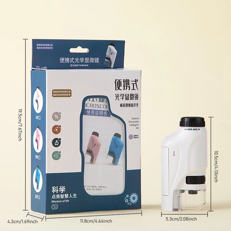 Handheld Microscope Kit Lab Led Light x x Premium & Affordable