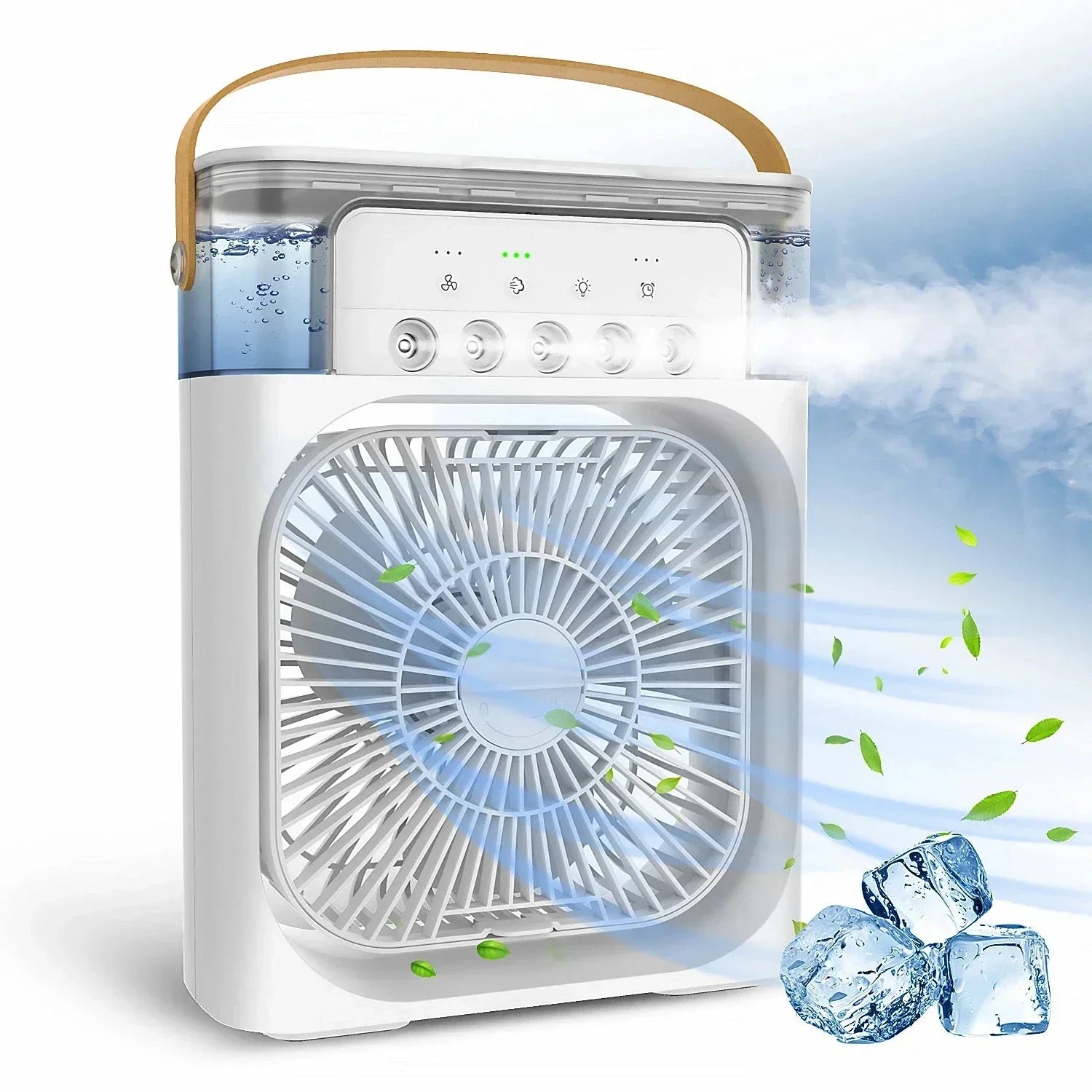 Portable In Fan AIr Conditioner Household Small Air Cooler LED Night Lights Air Adjustment Home Fans Dropshipping