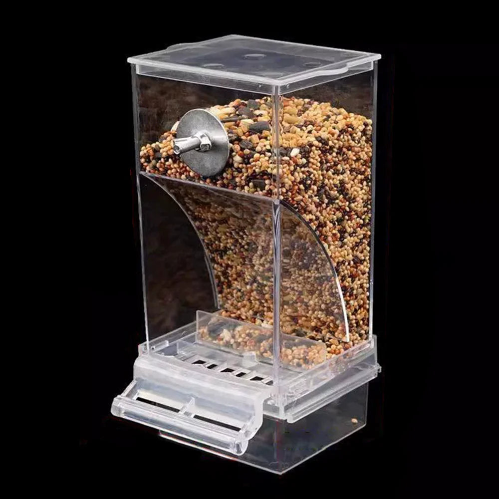1PC Parrot Feeder Anti-Spill Transparent Bird Food Box Clear Feeding Device for Parrots Durable Bird Feeding Box - Zecs shopping