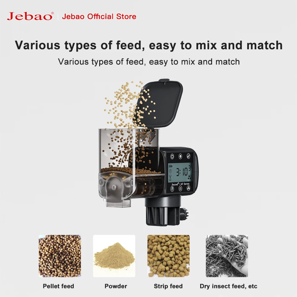 Jebao Jecod New Aquarium Fish Tank Feeder Intelligent Automatic Feeder Digital Timing Wifi Wireless Remote Control Fish Feeding - Zecs shopping