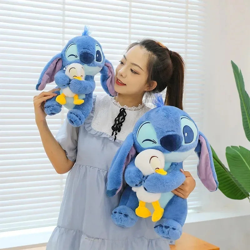 Miniso Plush Doll Stitch Lilo Doll Cute Duck Stitch Plush Stuffed Toy Christmas Childrens Birthday Gift Kawaii Decoration Toys