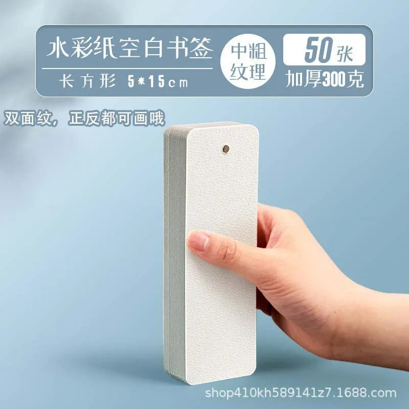 Watercolor paper postcard g fine art painting square round watercolor paper in coarse grain wood pulp blank cardboard