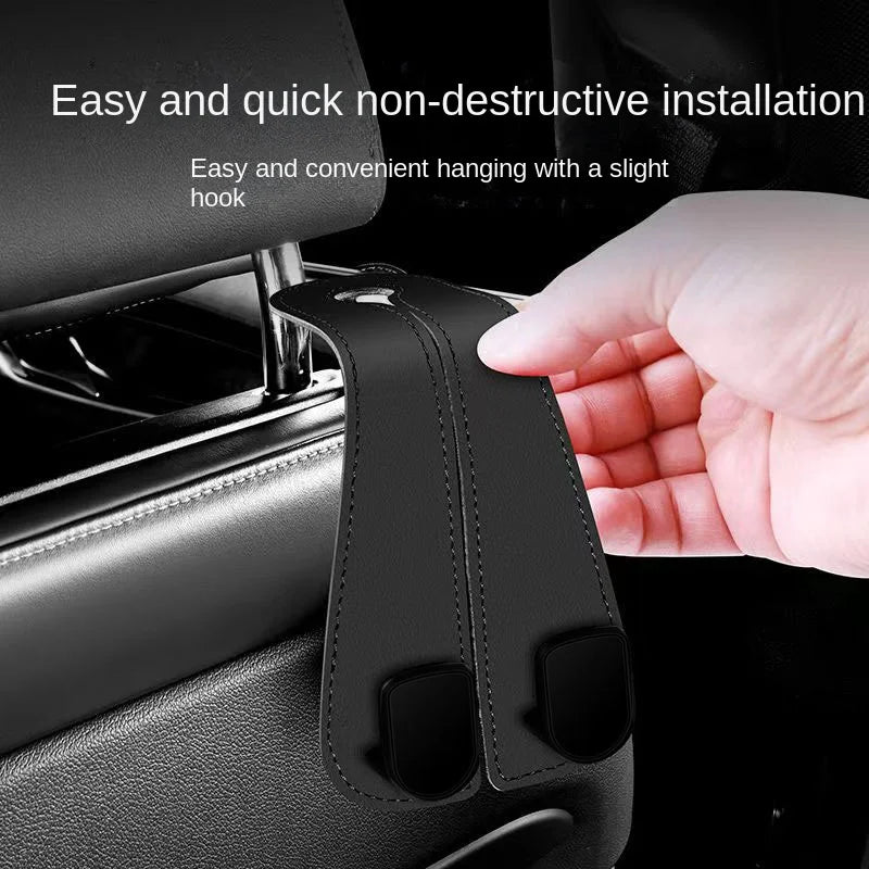 Car Headrest Hooks Seat Back Bag Hanger & Organizer Clips Universal Car Accessory