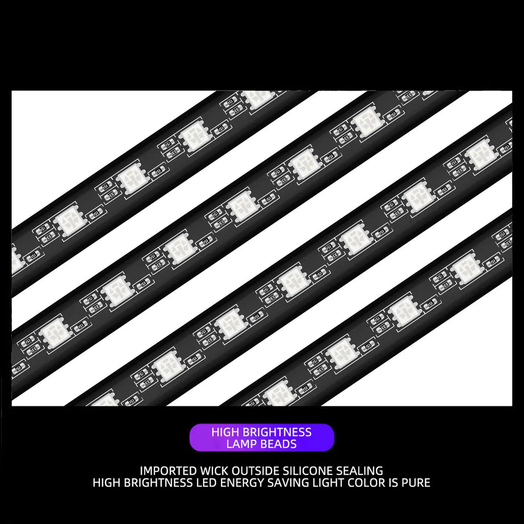 -in- RGB LED Foot Light App & Remote Control Motorcycle & Car Accent Lighting