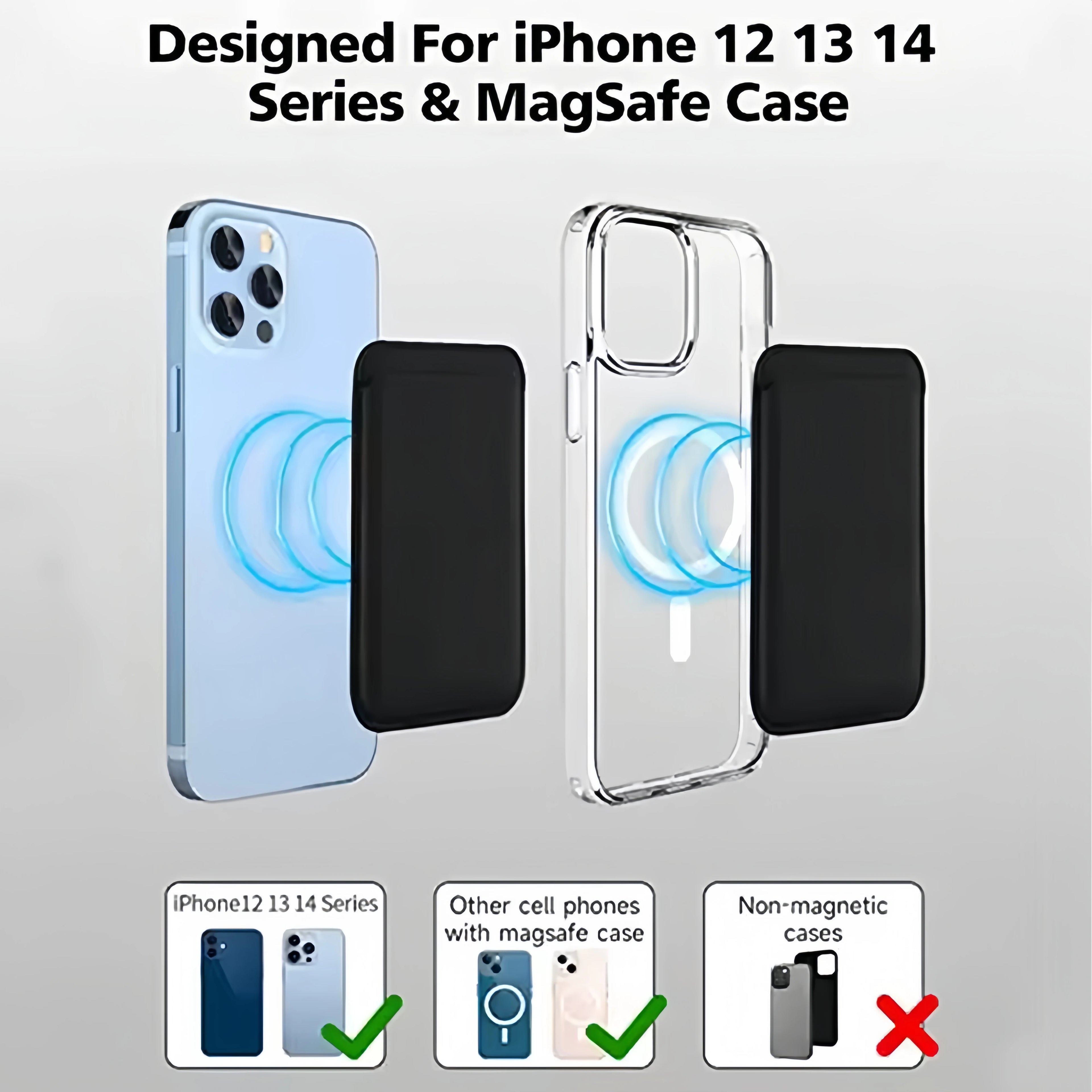 Leather Wallet Case Holder For iPhone Pro Max Magsafe Magnetic Wallet Leather Compatible For iPhone Accessories