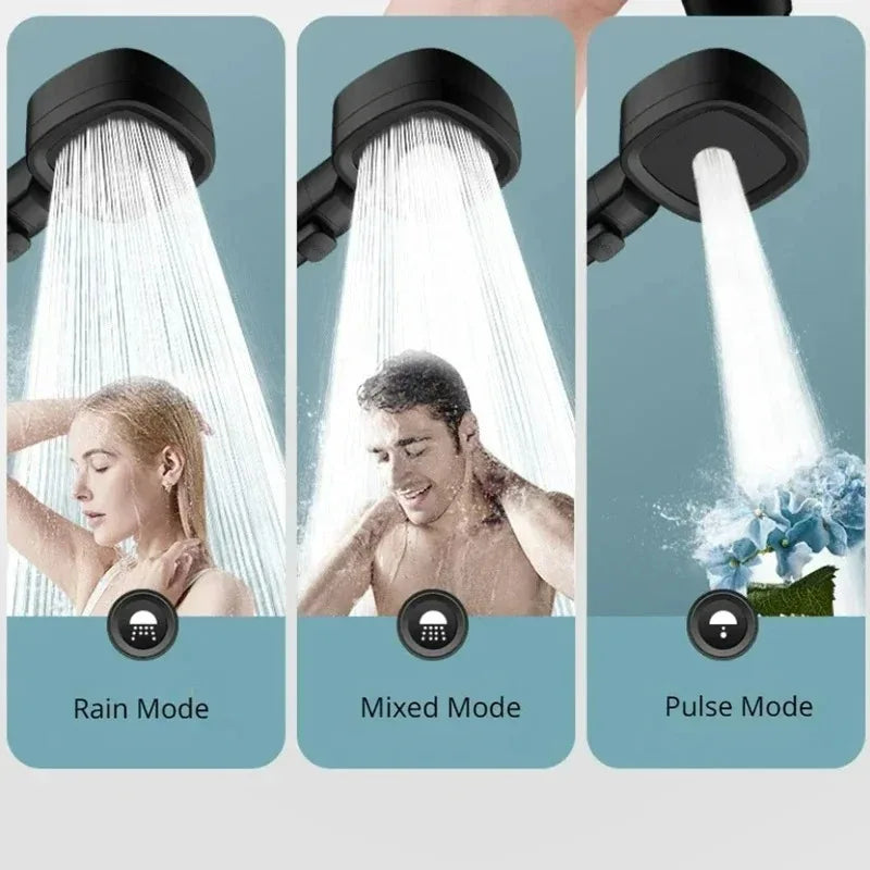 Shower booster showerhead strong pressure shower head bathroom water heater shower head rain shower bully home shower set