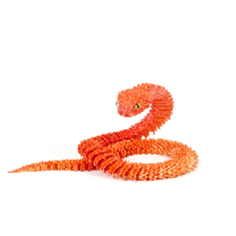 3D Printed Snake Decoration Colorful Model 3D Printed Animals Creative Toy Desk Accessories Room Decor Table Ornament 3 Sizes - Zecs shopping