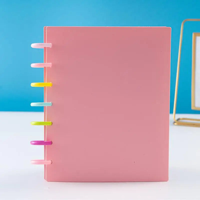 1 Mushroom Hole Card Collection Book Solid Colour Insert Loose-leaf Album 3 Inch Four-panel Photo Postcard Storage and Sorting - Zecs shopping