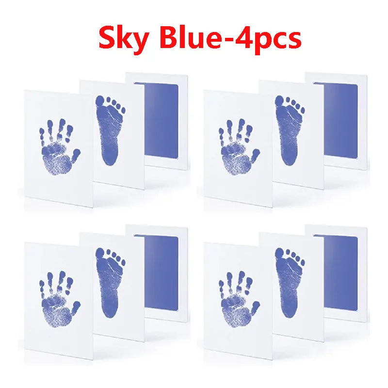 Baby Care Non-Toxic Baby Handprint Footprint Imprint Kit Baby Souvenirs Newborn Footprint Ink Pad for Newborn Baby Gifts - Zecs shopping
