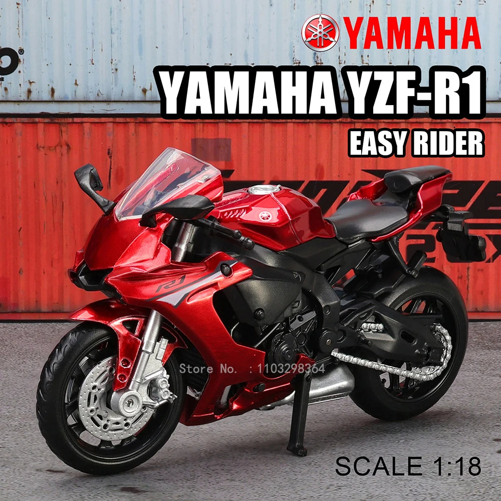 Suzuki GSX-R1000 & YAMAHA YZF-R1 1976 Alloy Motorcycles 🏍️💨 | Classic Diecast Model Toy Gifts