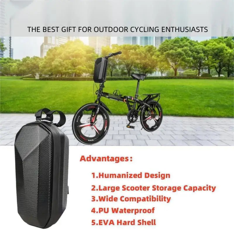Electric Scooter Bag Storage Electric Bike Handlebar Bag Scooter Storage Bag with Large Capacity Waterproof Front Handlebar Bag