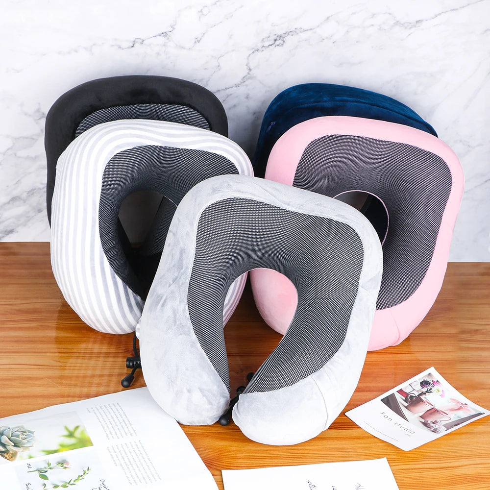Soft Travel Pillow U Shaped Travel Healthcare Memory Foam Neck Cervical Airplane Pillow Neck Cushion - Zecs shopping
