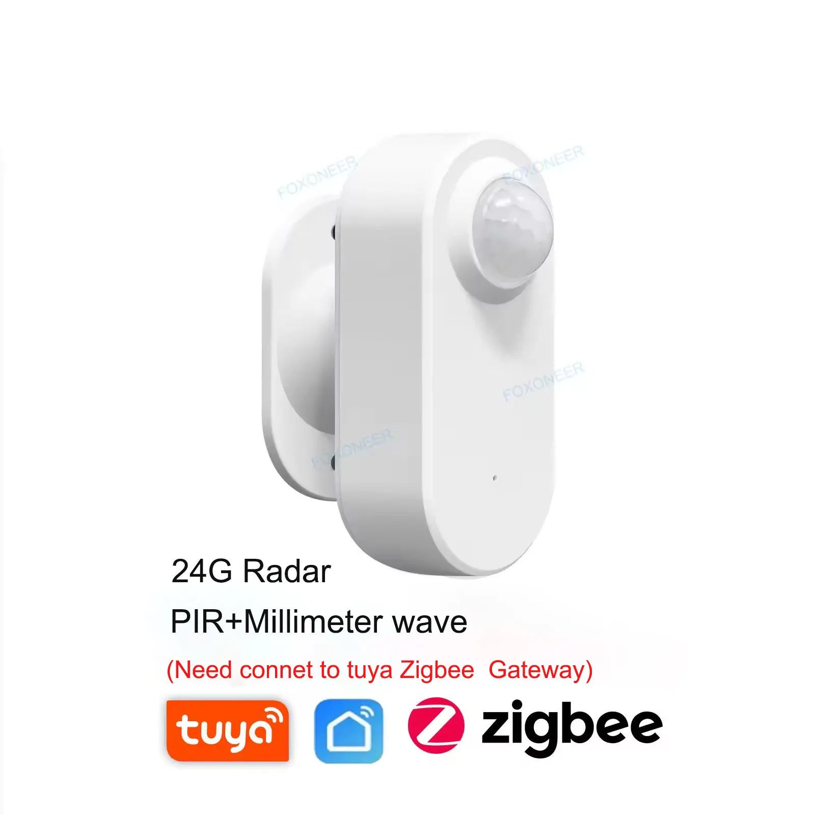 Smart Zigbee Human Presence Sensor G MmWave Radar PIRLuminance detection Use Battery Support Zigbeemqtt Home Assistant