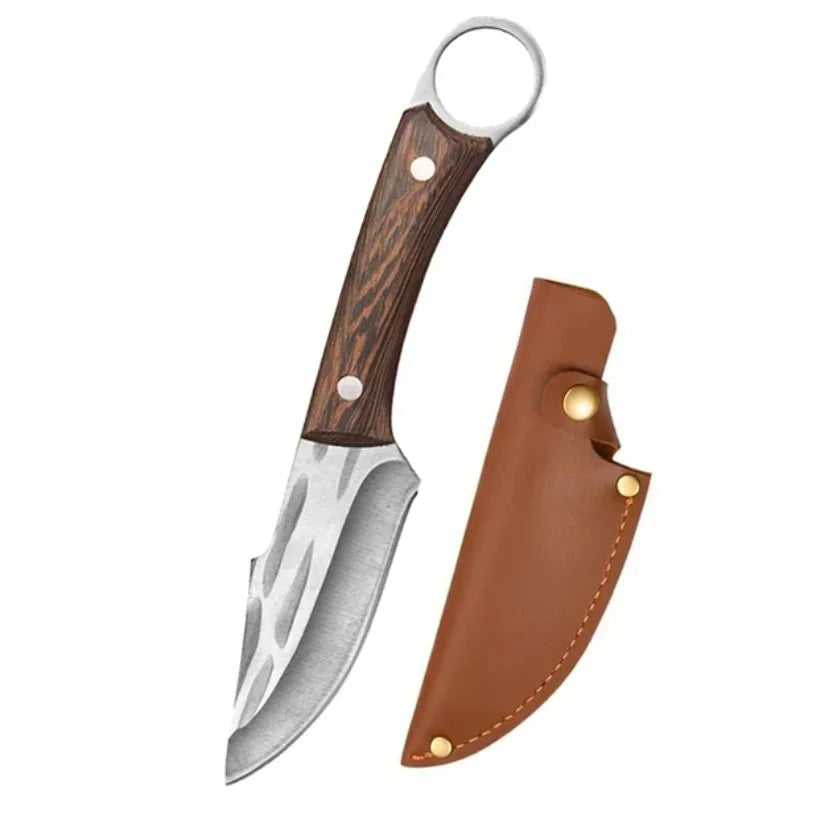 Utility Knife Butcher Boning Barbecue Knife Slicing Meat Fruit Chicken Steak Knife Wood Handle Kitchen Knives Chef Cooking Tools