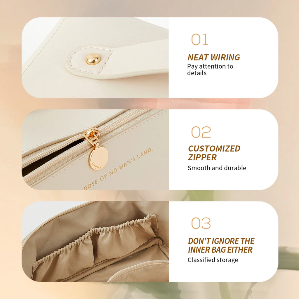 pc Makeup Organizer Female Toiletry Bag Make Up Case Storage Pouch Luxury Lady Box Cosmetic Bag Organizer Bag For Travel Zip