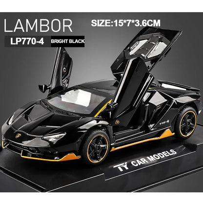 1:32 LP770 Diecast Sports Car – Pull-Back Alloy Model Car with Lights & Music