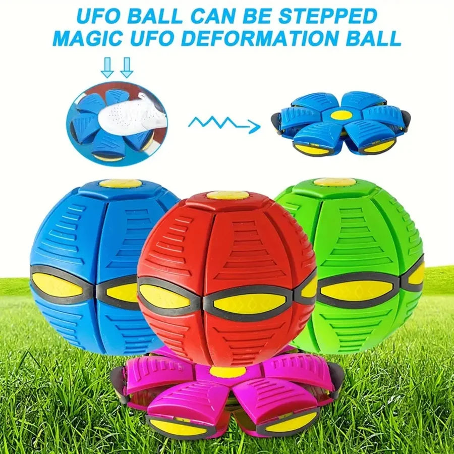 pc Flying Saucer Bounce Ball Pet Toy Bounce Ball Durable Suitable for Family Outdoor Activities Christmas Gifts