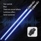 Colorful LED Lightsaber Toy – Red &amp; Blue Telescopic Glowing Sword for Kids