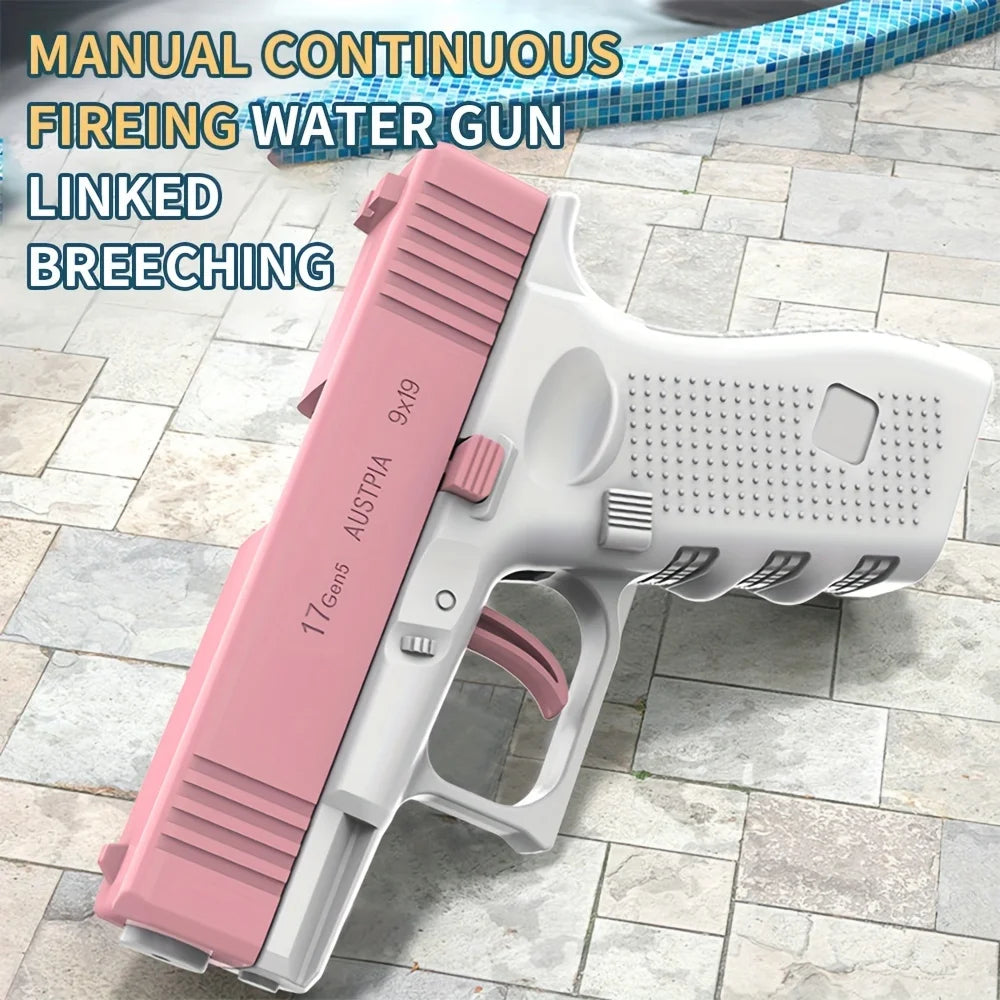 Summer Mini Water Gun Non Electric Pistol High-pressure Full Automatic Shooting Water Beach Toy Gun For Children Boy Girl Adults - Zecs shopping