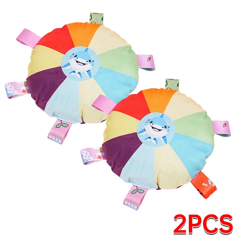 Funny Rainbow Plush Flying Saucer Dog Toys Outdoor Interactive Training Games Chew Toy Pets Flying Discs Toys Dog Accessories - Zecs shopping
