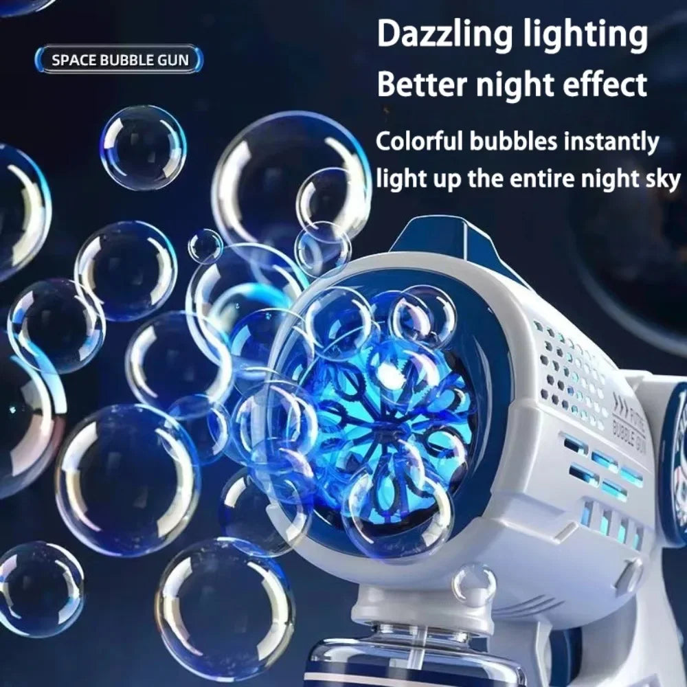 Electric Space Soap Bubble Gun Automatic Bubble Machine Premium & Affordable
