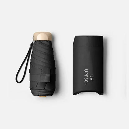 Mini Pocket Sun & Rain Umbrella – UV Protection Folding Capsule Parasol