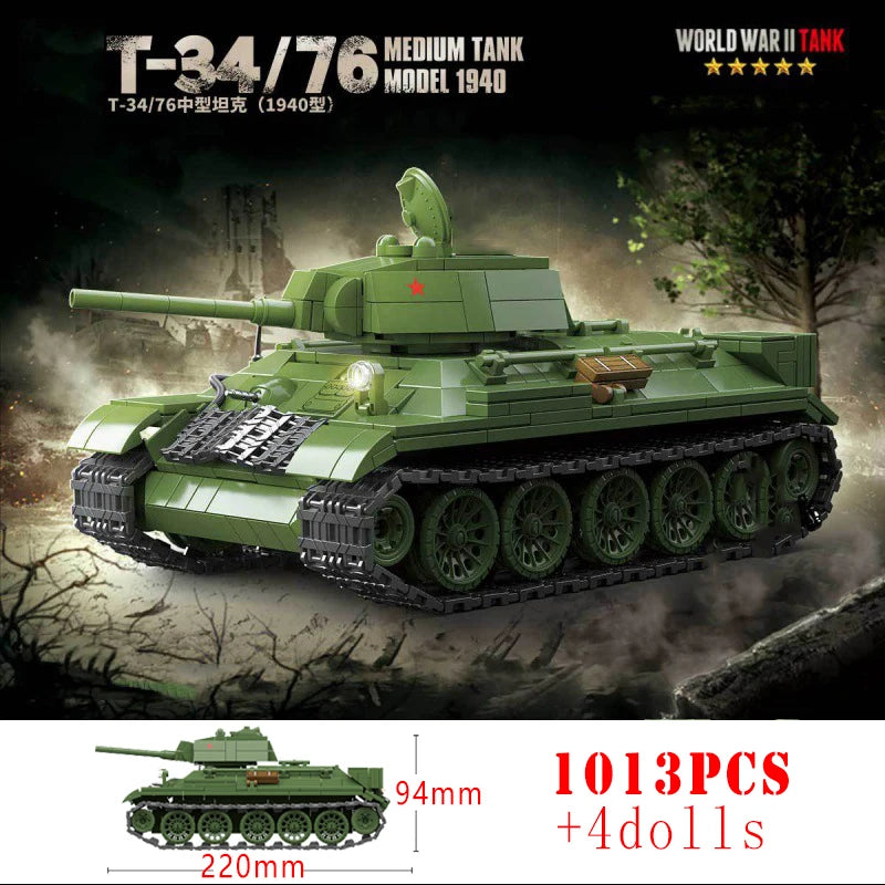 Ww Military Classic Model Tiger Leopard Kv- Kv- Is- Heavy Tank Collection Model Building Blocks Bricks