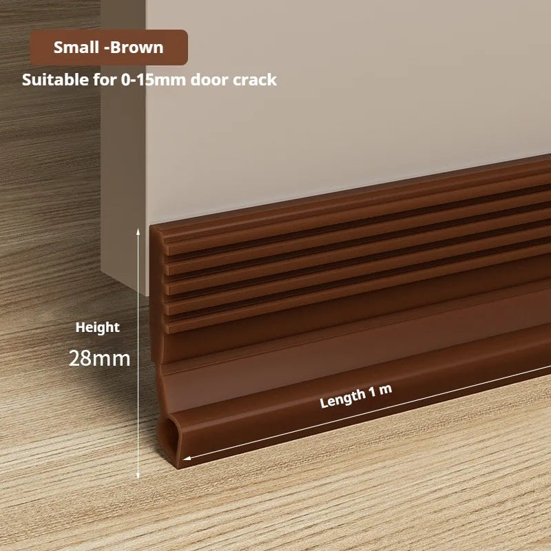 mm Height Door Seal Strip Flexible Soft TPE Under Door Weatherstrip M Self-Adhesive Dustproof Windproof Stripping