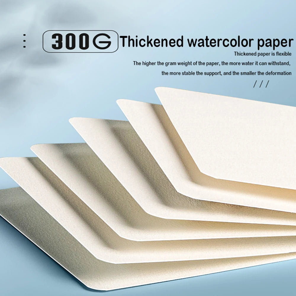 Watercolor paper postcard g fine art painting square round watercolor paper in coarse grain wood pulp blank cardboard