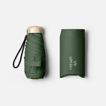 Mini Pocket Sun & Rain Umbrella – UV Protection Folding Capsule Parasol
