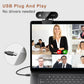 4K Full HD Webcam with Microphone – USB Autofocus Camera for PC & Laptop