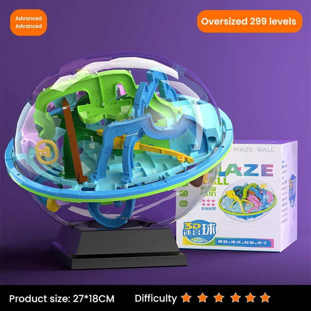 D Puzzle Ball Maze Toy Children Challenge Obstacle Game Labyrinth Ball D Maze Montessori Puzzle Balance Traine Clearance Game