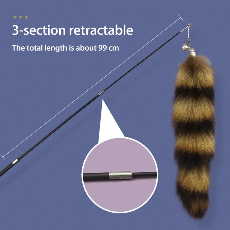 Funny Pet Cat Stick Fox Hair Replacement Head Good Toughness Feather Stick Cat Toy - Zecs shopping