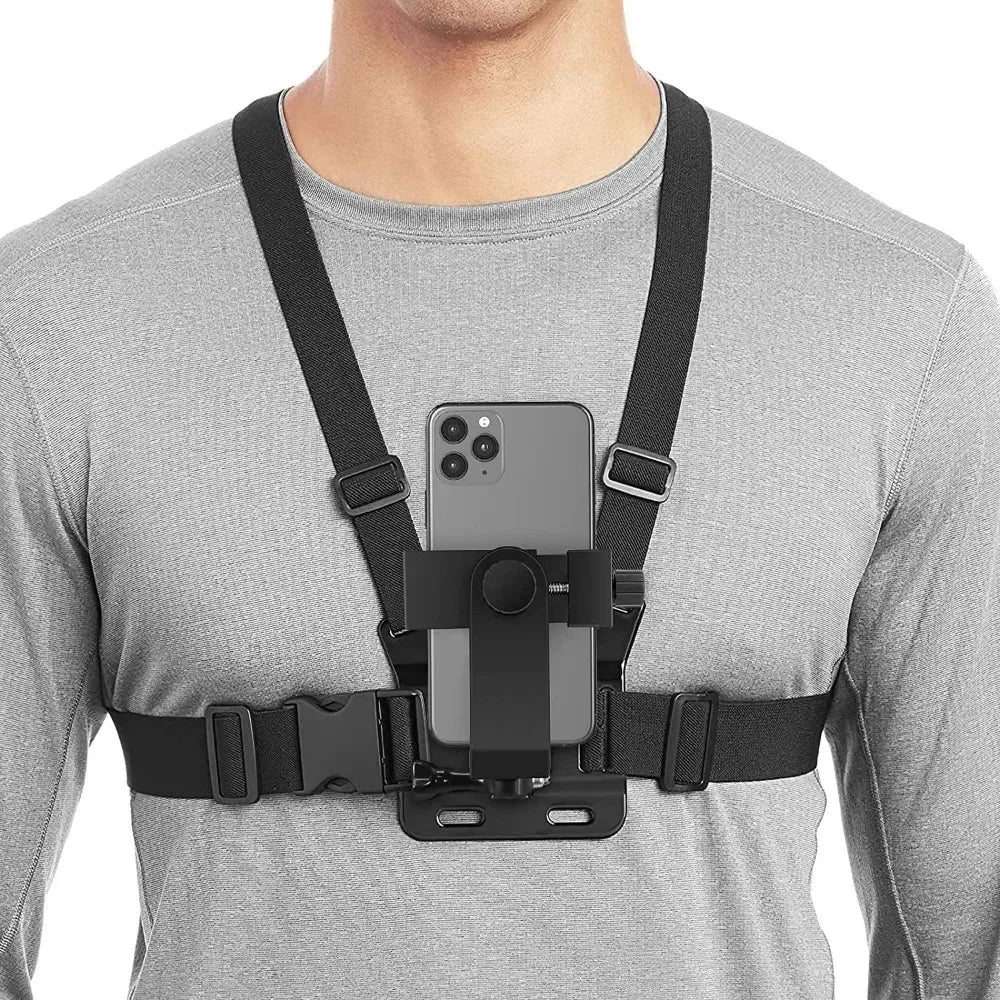 Adjustable Chest Strap Phone Holder Mobile & Sport Camera Mount Accessory