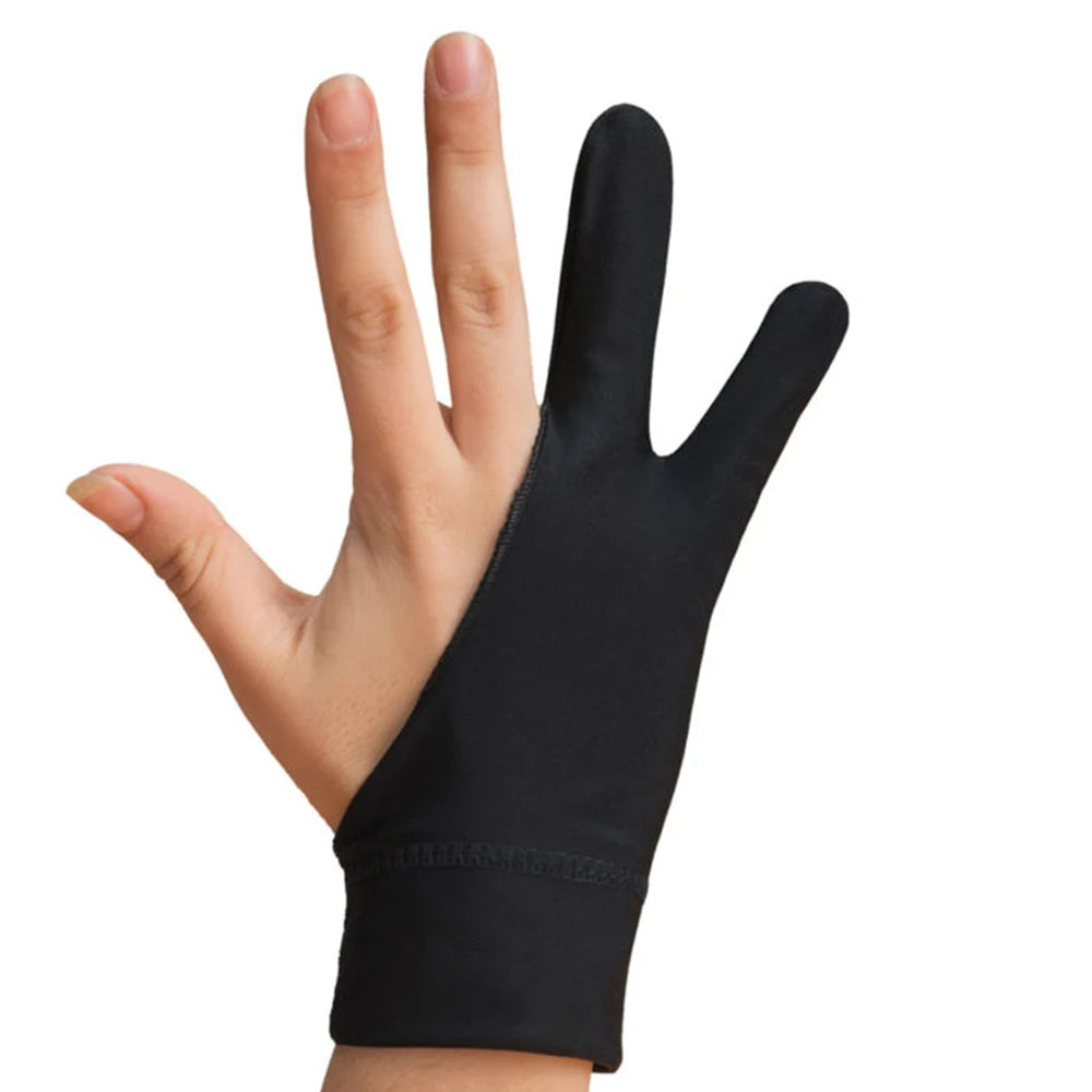 Cute Two-finger Glove for IpadGraphics Drawing Tablet HUION WACOMXP-PEN Sweat-proof Glove for sketching Paiting Art Student