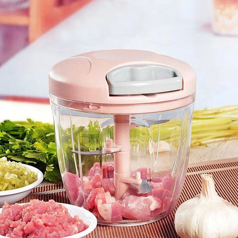 ML Manual Meat Mincer Garlic Chopper Rotate Garlic Press Crusher Vegetable Onion Cutter Kitchen Cooking Accessories