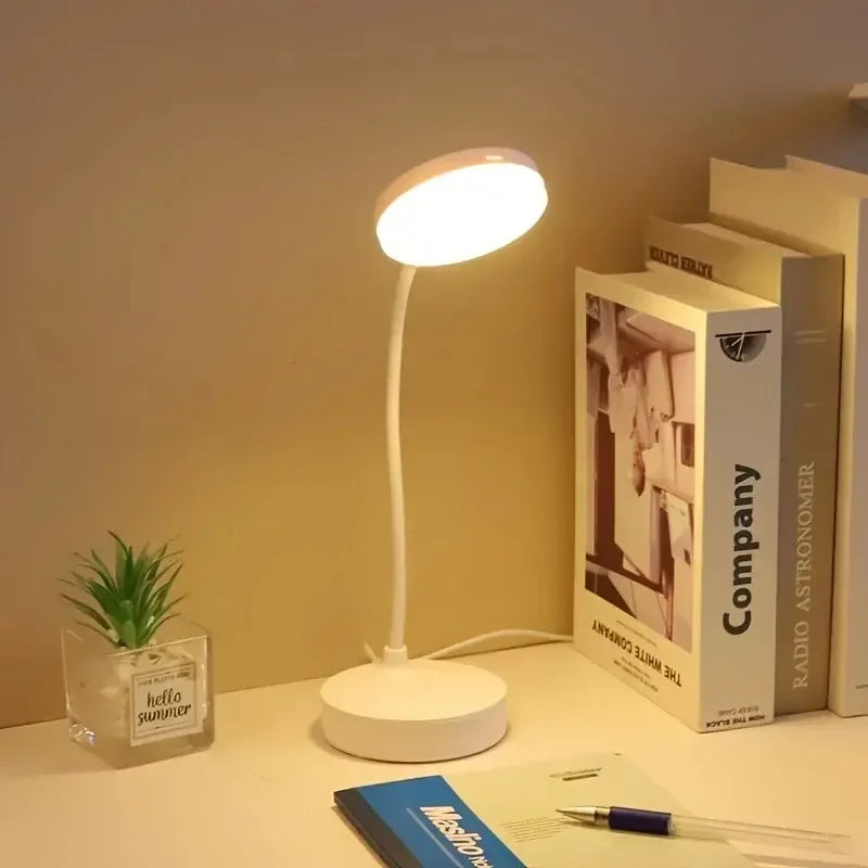 pc LED Desk Lamp With USB Charging Port Dimming Levels Touch Control White