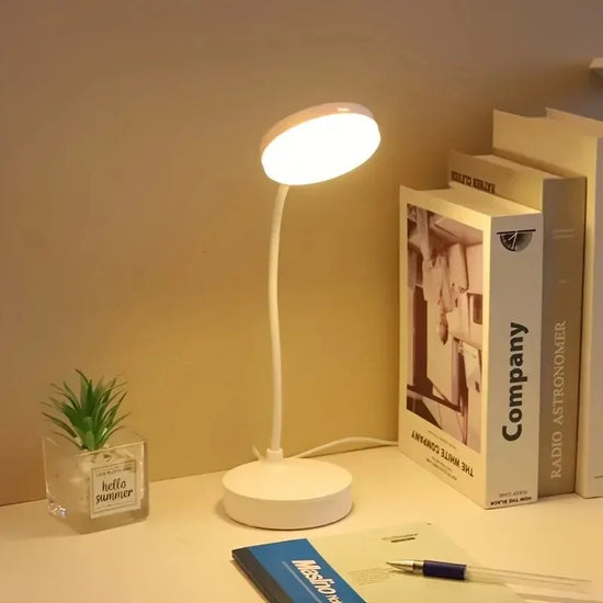 LED Desk Lamp with USB Charging Port – Touch Control Dimmable Study Light