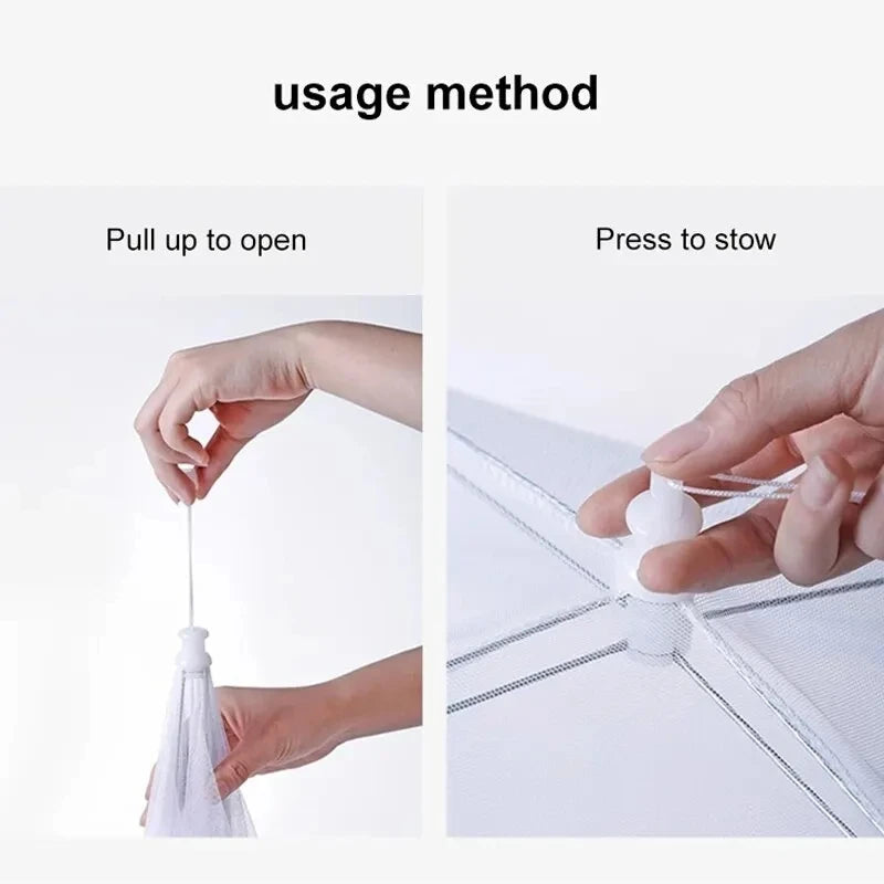 Food Cover Mesh Folding Washable Flies Tables Cover Insect Proof Protective Dish Covers Home Kitchen Storage Accessaries - Zecs shopping