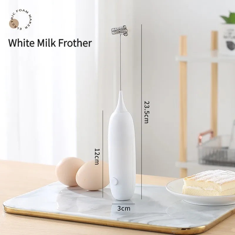 PC Battery Model Handheld Egg Beater Froth Mixer Kitchen Automatic Coffee Milk Foaming Mixer Kitchen Whisk Tools