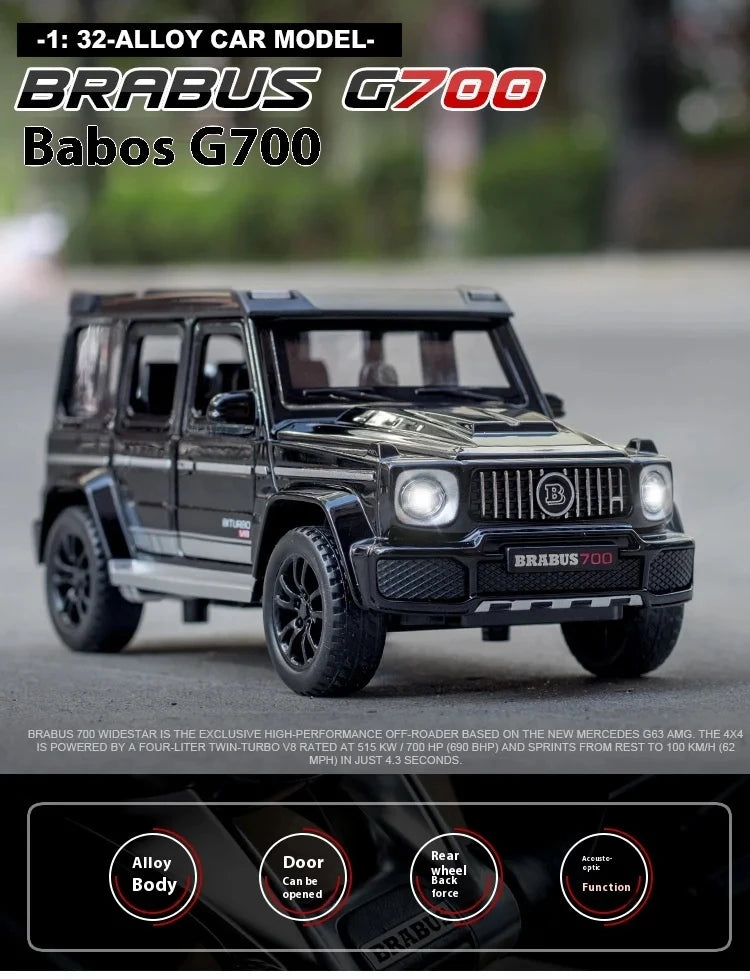 G Alloy Car Model Simulation Toy Diecast Vehicles Off-Road Suv With Sound