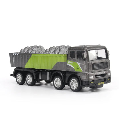 1:50 Construction Vehicle Toy Set – Bulldozer, Excavator, Crane &amp; Forklift Models